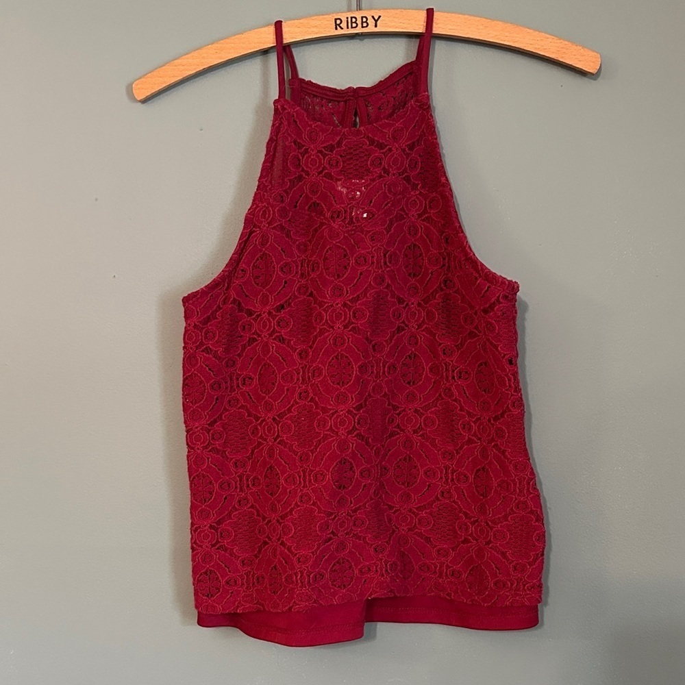 Monteau Burgundy Lace Camisole